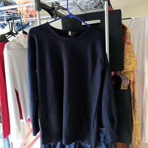 J. Crew Navy blue wool sweater size with pockets